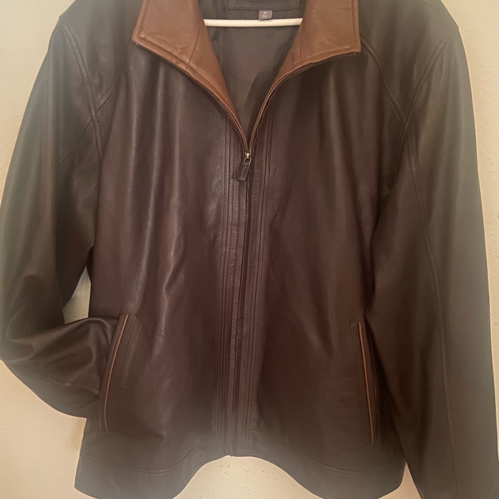 David Cremieux, premiere leather designers man’s lamb-skin jacket.
